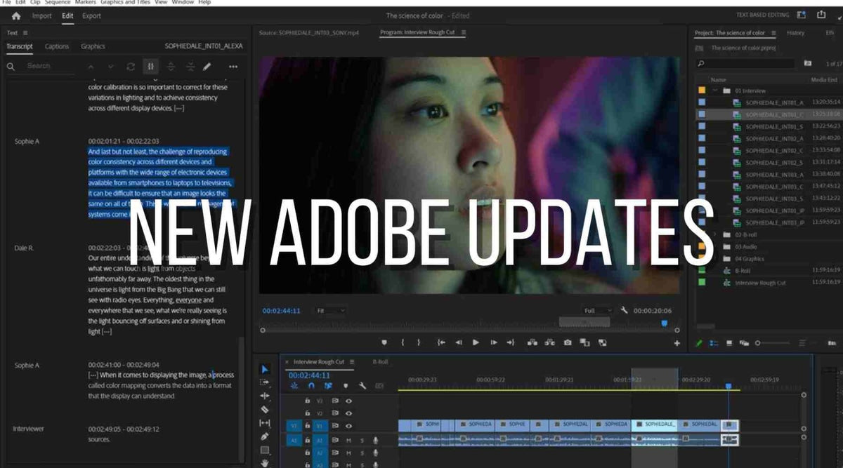 Adobe brings TEXT BASED EDITING to Premiere and other exciting