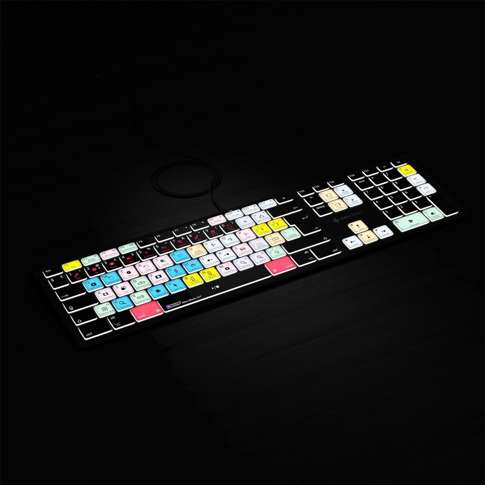 Adobe After Effects Keyboard - Backlit - For Mac or PC