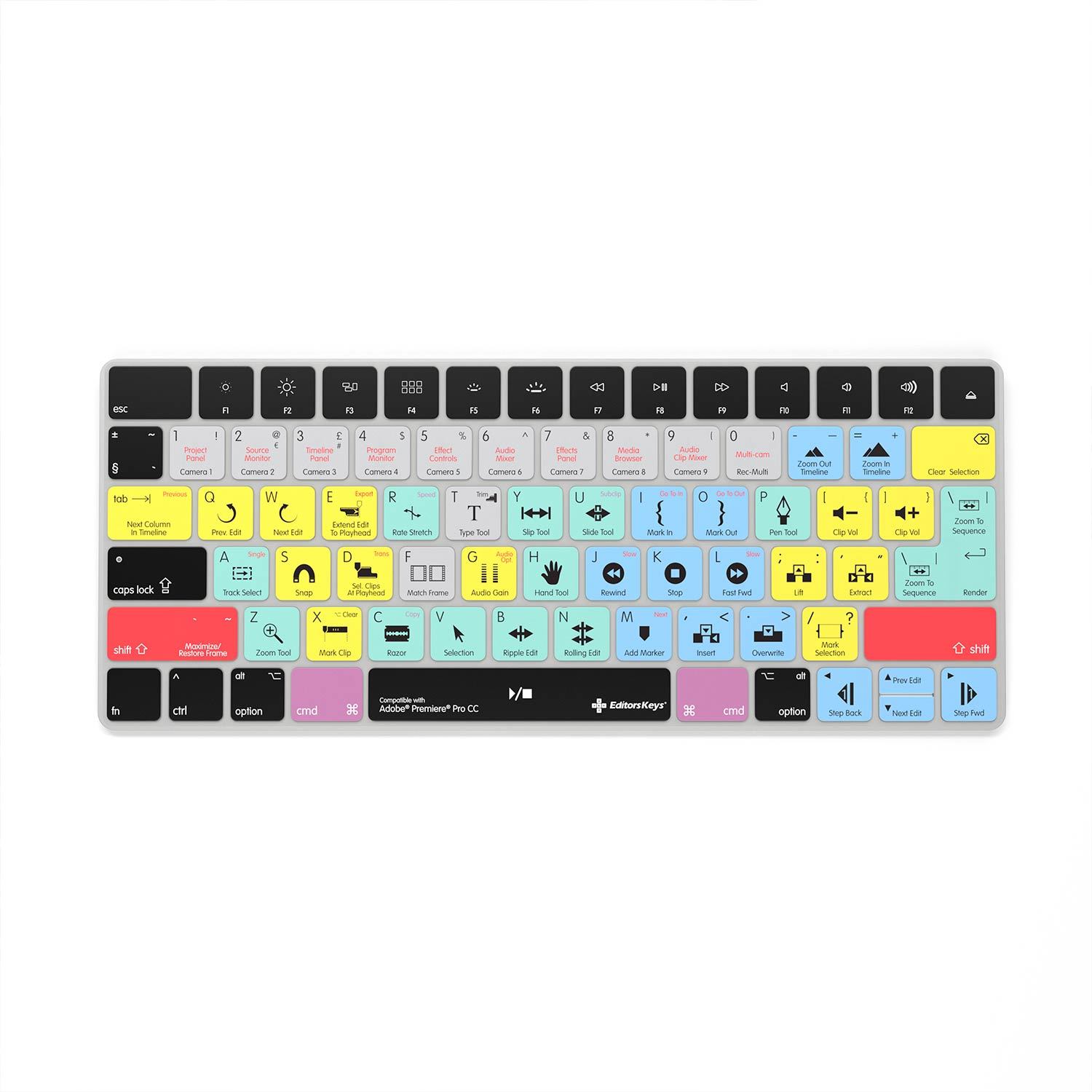 Editors Keys Adobe discount Premiere Pro CC Keyboard for PC & Mac EK-KB-PPROCC-SLM-US