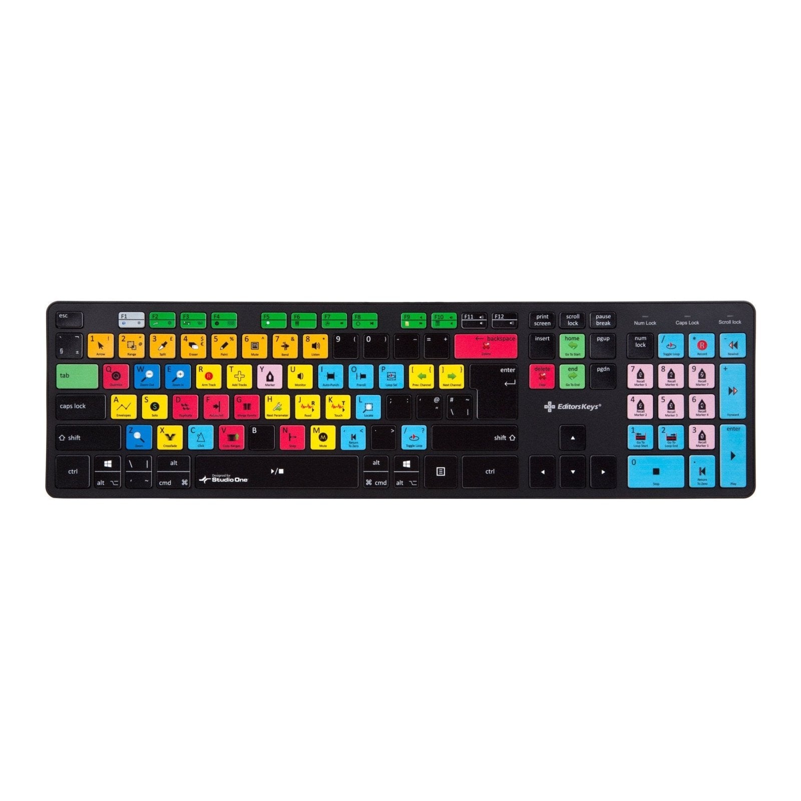 Studio one editor top keys keyboard presonus studio one